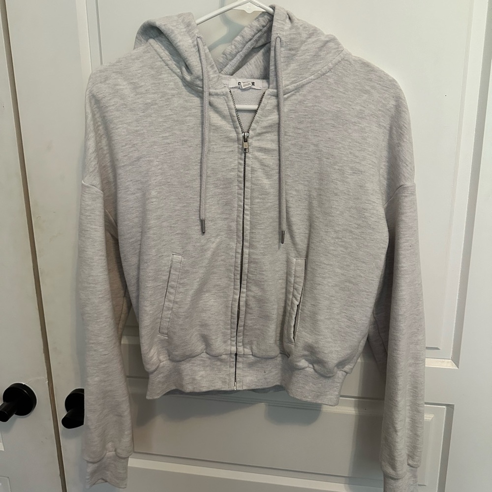 Garage zip up grey hoodie